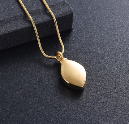 Free Engrave PR Memorial Jewelry Fashion Teardrop Keepsake Pendant Necklace for Women