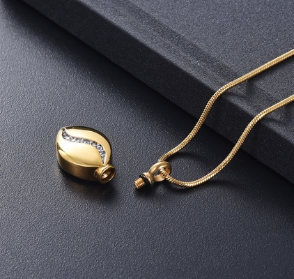 Free Engrave PR Memorial Jewelry Fashion Teardrop Keepsake Pendant Necklace for Women