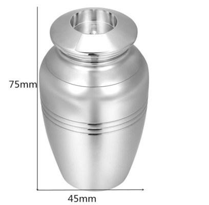 Unique Designs Stainless Steel Candle Holder Cremation Urn for Ashes Keepsake Jewelry