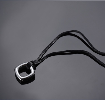 Jewelry Type Pendants or Charms Silver Hollow Square Pendant Necklace for Cremation Ash