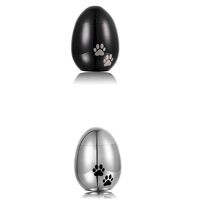 316L Stainless Steel Pet Ashes Urn Egg Shape 8 Year's Experience Excellent 4 Colors