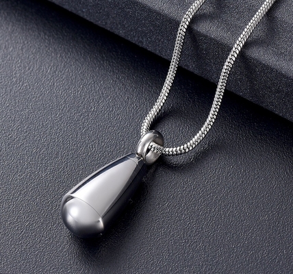Clear/Black Zircon Decoration Cremation Pendant Necklace for Women Men Ashes Jewelry