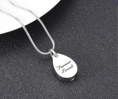 Picture Water Drop Urn Ashes Holder Cremation Pendant Keepsake Necklace Urns Memorial Jewelry