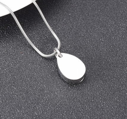 Picture Water Drop Urn Ashes Holder Cremation Pendant Keepsake Necklace Urns Memorial Jewelry