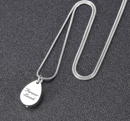 Picture Water Drop Urn Ashes Holder Cremation Pendant Keepsake Necklace Urns Memorial Jewelry