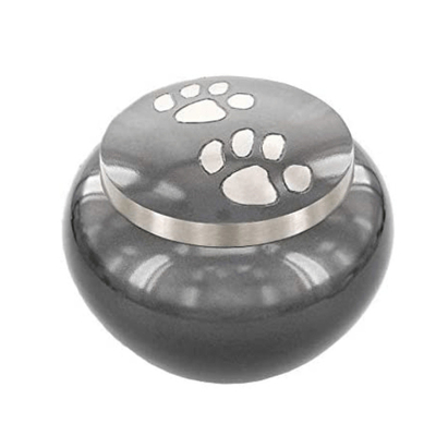 Pet Caskets Urns Double Paw Print Solid Stainless Steel Pet Urn for Dignified Farewell