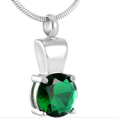 Children's Crystal Cremation Pendant for Ashes Stainless Steel Memorial Keepsake Jewelry