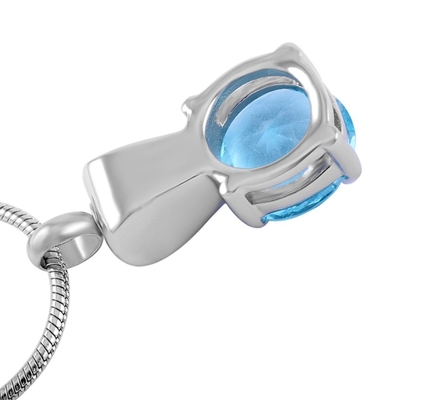 Children's Crystal Cremation Pendant for Ashes Stainless Steel Memorial Keepsake Jewelry
