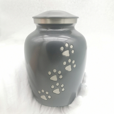 Pet Cremation Urns in Aluminum Alloy Funeral Urn for Cat and Dog Footprints