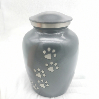 Pet Cremation Urns in Aluminum Alloy Funeral Urn for Cat and Dog Footprints
