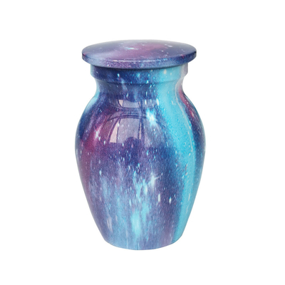Star Pattern Aluminum Alloy Mini Urn 68*44mm for Cat and Dog Pet Memorial Decoration