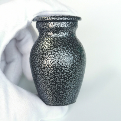 Unique Designs Frosted Texture Aluminum Alloy Urn Human Pet Metal Urn 53*35mm Decoration