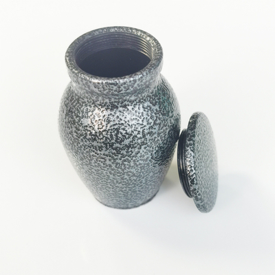 Unique Designs Frosted Texture Aluminum Alloy Urn Human Pet Metal Urn 53*35mm Decoration