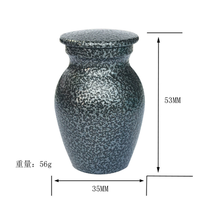 Unique Designs Frosted Texture Aluminum Alloy Urn Human Pet Metal Urn 53*35mm Decoration