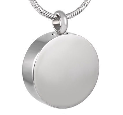 Stainless Steel Round Cremation Urn Necklace For Ashes Black Paw/White Paw/Blank Memorial Pendant Jewelry