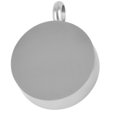 Stainless Steel Round Cremation Urn Necklace For Ashes Black Paw/White Paw/Blank Memorial Pendant Jewelry