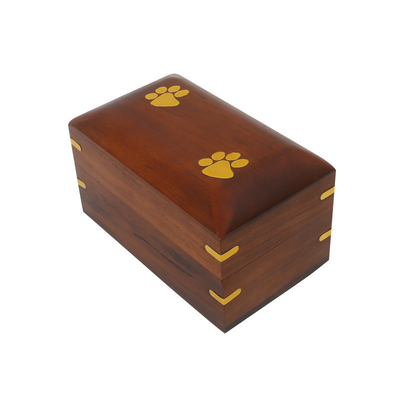 8 Year's Experience Solid Wood Pet Urn for Cat Dog Small Animal Memorial Cremation Box