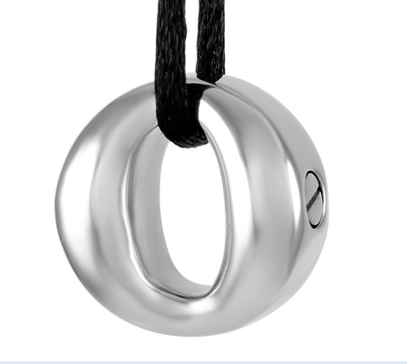 Cute Circle 316L Stainless Steel Pendant Necklace for Cremation Urns Keepsake Jewelry