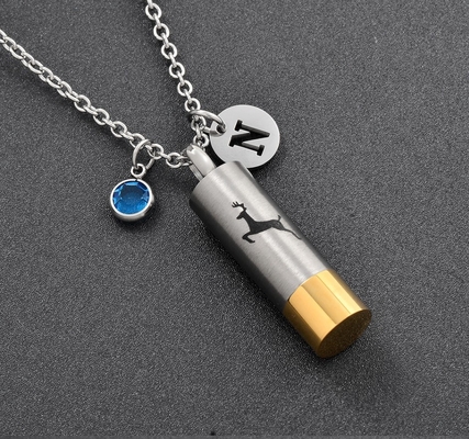 Deer Shot Gun Memorial Urn Pendant Necklace Excellent Jewelry Type Pendants or Charms