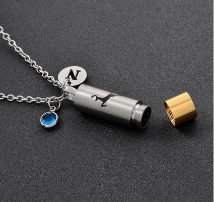 Deer Shot Gun Memorial Urn Pendant Necklace Excellent Jewelry Type Pendants or Charms