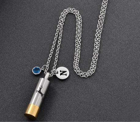 Deer Shot Gun Memorial Urn Pendant Necklace Excellent Jewelry Type Pendants or Charms