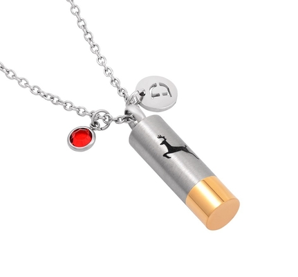 Deer Shot Gun Memorial Urn Pendant Necklace Excellent Jewelry Type Pendants or Charms