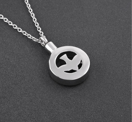 Stainless Steel Dove Decoration Cremation Jewelry for Ashes Keepsake Pendant Necklace