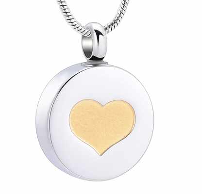 8 Year's Experience Stainless Steel Forever in My Heart Memorial Pendant Necklace for Ashes