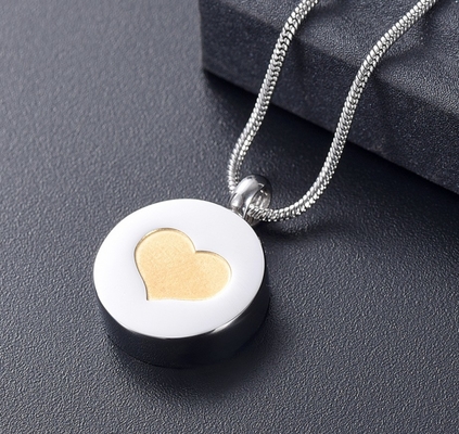 8 Year's Experience Stainless Steel Forever in My Heart Memorial Pendant Necklace for Ashes