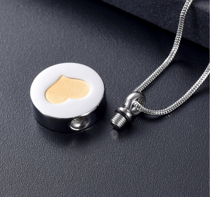 8 Year's Experience Stainless Steel Forever in My Heart Memorial Pendant Necklace for Ashes