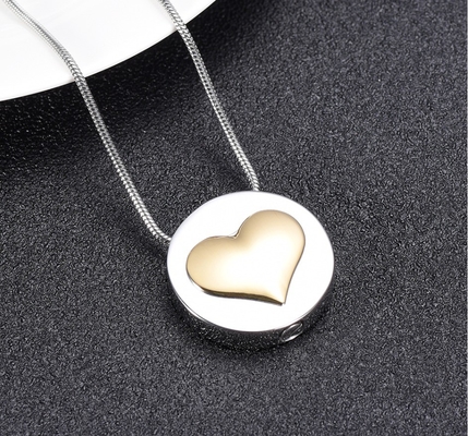 Stainless Steel Love Heart Keepsake Ashes Pendant for Human and Pet Cremation Jewelry
