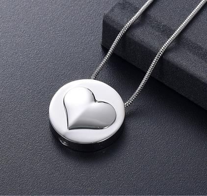 Stainless Steel Love Heart Keepsake Ashes Pendant for Human and Pet Cremation Jewelry