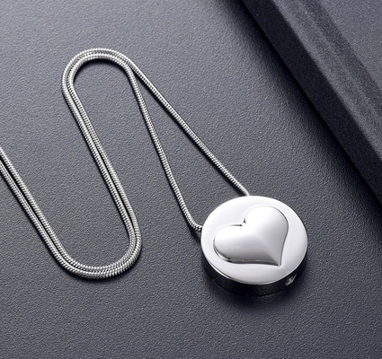 Stainless Steel Love Heart Keepsake Ashes Pendant for Human and Pet Cremation Jewelry