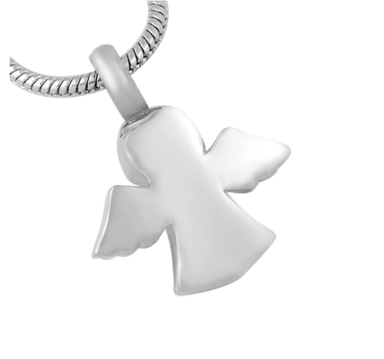 Crystal Angel Cross Pendant Necklace for Ashes Urn Cremation Jewelry Gift Occasion
