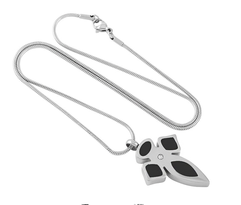 Men's Waterdrop Shape Pendant with Crystal Inlay and Enamel 18K Gold Plated Fashion