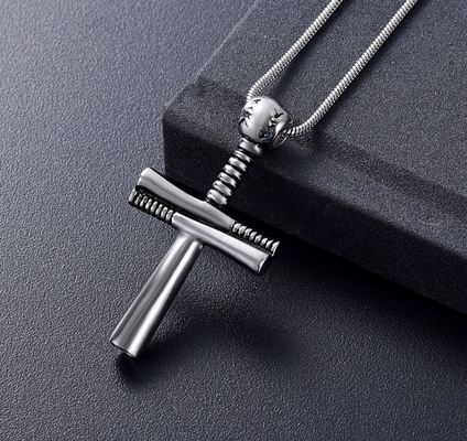 Classic Style Cremation Jewelry Cross Pendant for Ashes Made of 316L Stainless Steel