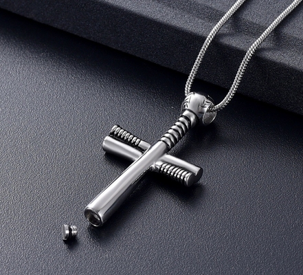 Classic Style Cremation Jewelry Cross Pendant for Ashes Made of 316L Stainless Steel