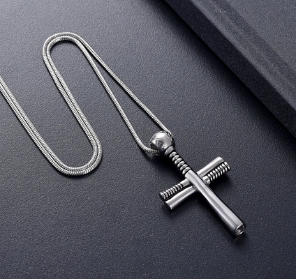 Classic Style Cremation Jewelry Cross Pendant for Ashes Made of 316L Stainless Steel