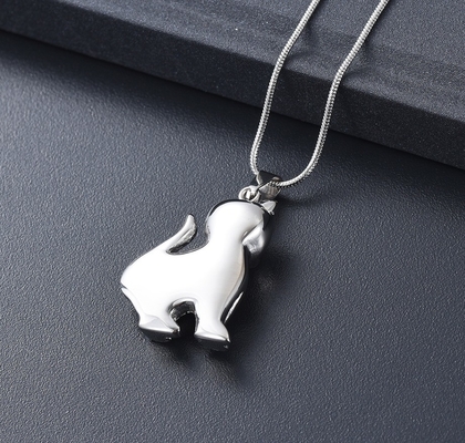 Pet Ashes Holder Necklace Stainless Steel Cremation Jewelry with Lovely Cat Pendant