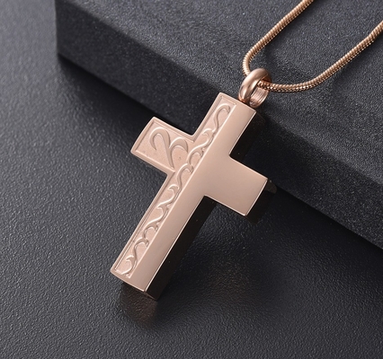 Infinity Religious Cross Cremation Jewelry for Ashes Pendant Holder Urns for Pet/Human Memorial Women Men Necklace Unisex