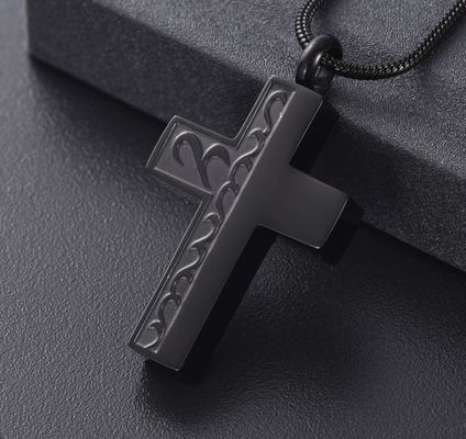 Infinity Religious Cross Cremation Jewelry for Ashes Pendant Holder Urns for Pet/Human Memorial Women Men Necklace Unisex