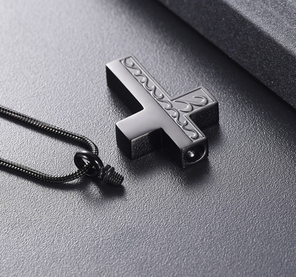 Infinity Religious Cross Cremation Jewelry for Ashes Pendant Holder Urns for Pet/Human Memorial Women Men Necklace Unisex