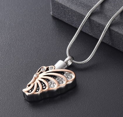 Stainless Steel Necklace with Beautiful Butterfly Design Funeral Keepsake Jewelry