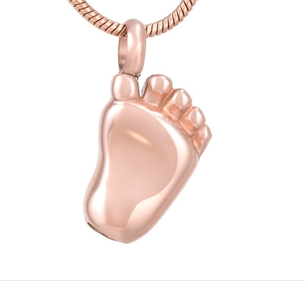 8 Year's Experience Unisex Baby Foot Shape Cremation Urn Necklace Human Ashes Keepsake