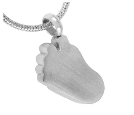 8 Year's Experience Unisex Baby Foot Shape Cremation Urn Necklace Human Ashes Keepsake