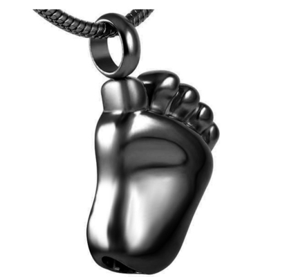 8 Year's Experience Unisex Baby Foot Shape Cremation Urn Necklace Human Ashes Keepsake