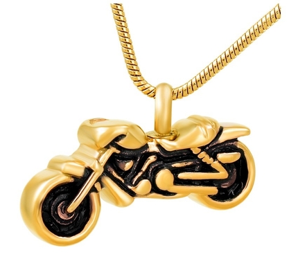 Unique 316L Stainless Steel Vintage Motorcycle Pendant Cremation Jewelry for Ashes