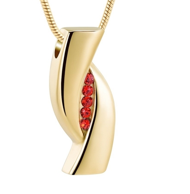 Memorialization Cremation Jewelry Ashes for Necklace Z-Shaped Stainless Steel Pendant