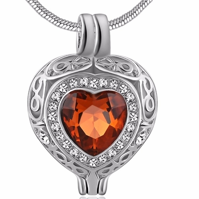 Personalized Memorial Birthstone Cremation Necklace Ashes Urn Keepsake Locket Pendant