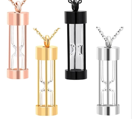 Stainless Steel Eternity Memory Hourglass Urn Necklace for Pet/Human A Loving Tribute